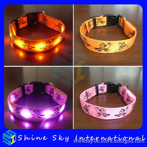 Low Price Promotional Flashing Dog Collar Tpu